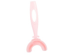 Cepillo de dientes manual de silicona para niños letra u 360