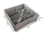 Underwear organiser for wardrobe drawer 8 compartments