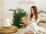 Nawilżacz powietrza dyfuzor lampka led aromaterapia chmurka bezprzewodowy