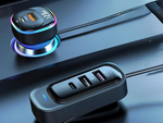 Bluetooth coche transmisor fm 3x usb tipo c adaptador cargador