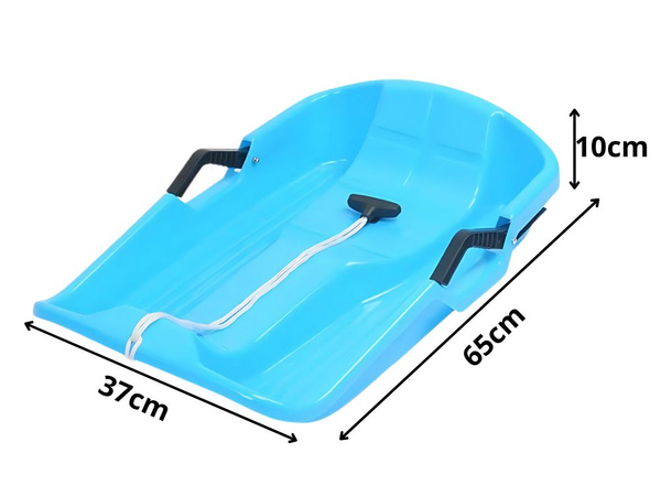 Trineo deslizante de plástico con respaldo con frenos y cordón de tracción