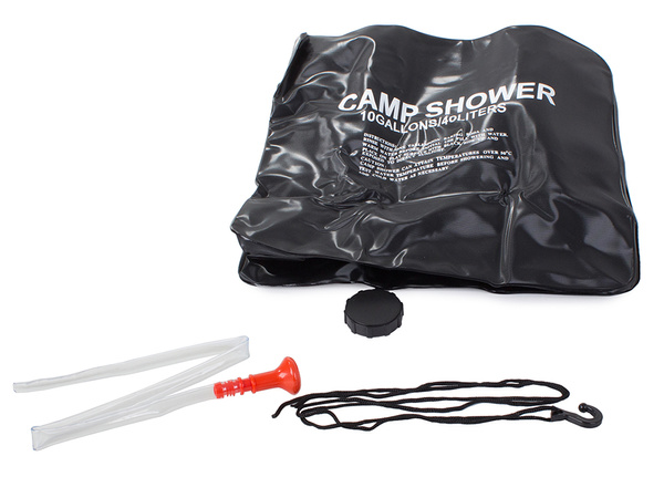 Solar camping shower 40l field tourist shower with hose set