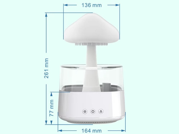 Humidificador difusor de aire aromaterapia luz led rgb mando a distancia usb