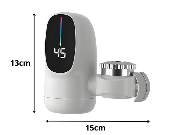 Electric water heater for tap lcd 3000w instantaneous with display