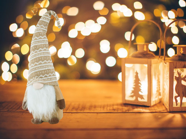 Navidad ghost brown ghost with christmas beard 48 cm soft
