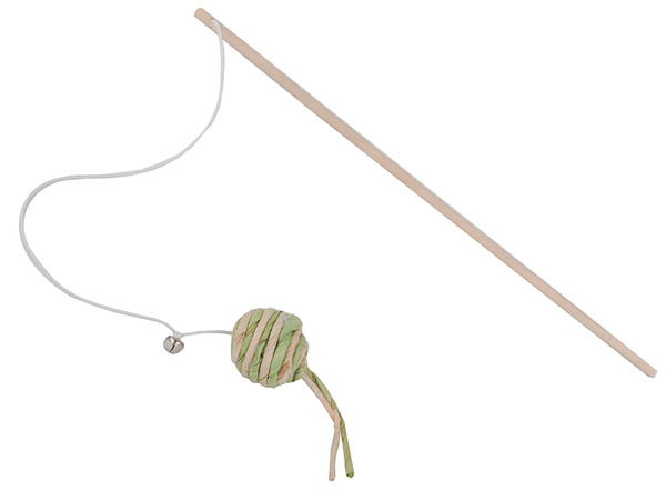 Juguete para gatos caña de pescar pelota sonajero juguete