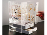 Organisateur de bijoux présentoir de coffret daim