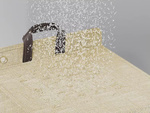 Panier à linge pliant pour salle de bain porte murale beige