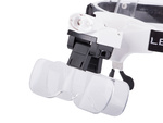 Laikrodininko didinamasis stiklas remontui 2 led 6x