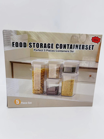 Kitchen containers for food for pasta container with seal set of 5 pcs