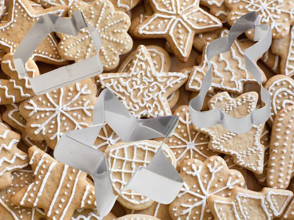 Emporte-pièces pour pain d'épice biscuits de noël 15 pcs. A cuire