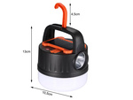 Lámpara camping recargable led usb turista gancho solar