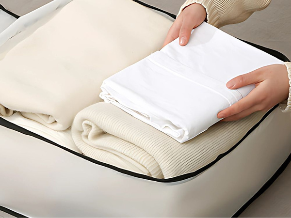 Organizador de ropa de cama organizador de ropa funda nórdica funda con cremallera