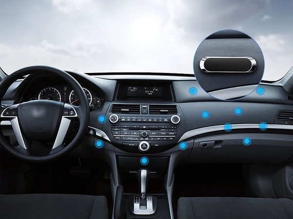 Soporte magnético para teléfono de coche autoadhesivo fuerte 2x imán correa