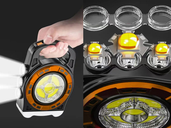 Sončna svetilka prenosna polnilna led svetloba powerbank reflektorska moč