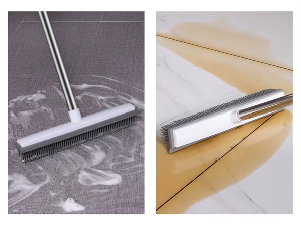 Silikona gumijas slota slaucīšanai ar metāla rokturi 120 cm