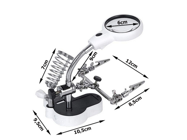 Dritte hand löten kit lupe glashalter geführt