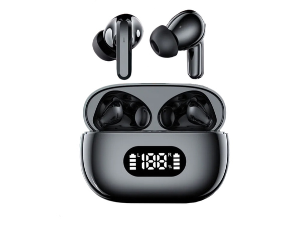 Écouteurs intra-auriculaires sans fil bluetooth avec étui de chargement à led et microphone