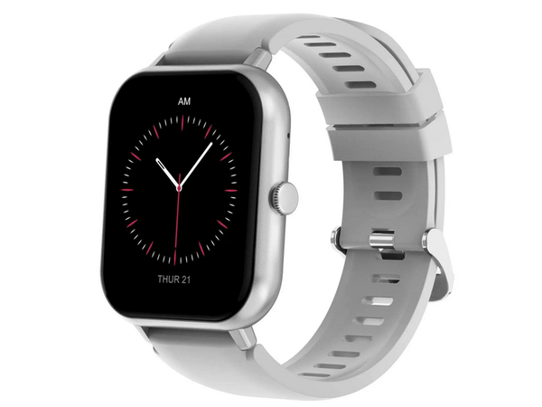 Smartwatch zegarek damski męski gumowy pasek sport bluetooth rozmowy szary