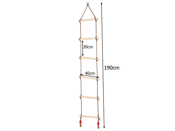 Garden rope ladder for children wooden swing climbing