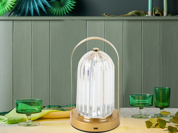 Noapte lampă de masă de cristal condus lanternă atingere