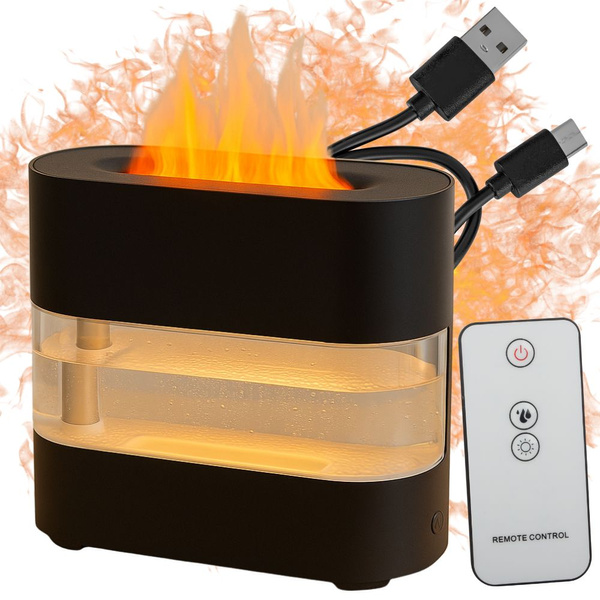 Luftbefeuchter led-kamin mit flammeneffekt aromatherapie usb-fernbedienung