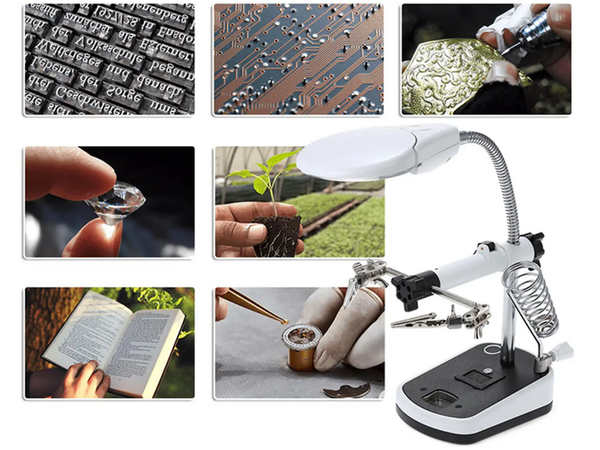 Third hand lutter 10x 3.5x 5 led for soldering