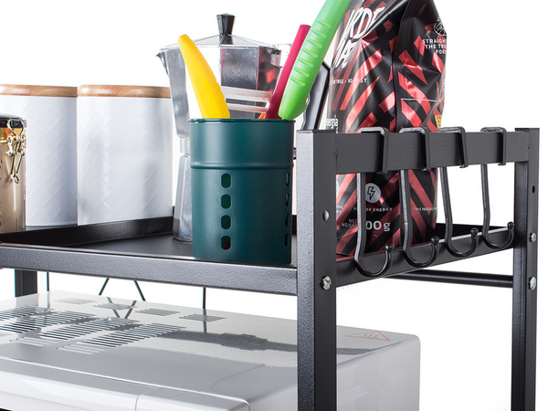 Microwave oven rack adjustable kitchen shelf