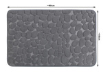 Koupelnová rohož měkká absorpční protiskluzová velká 80x50 pro sprchu