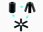 Support pour casseroles chaudes poêle à frire pliante 19cm