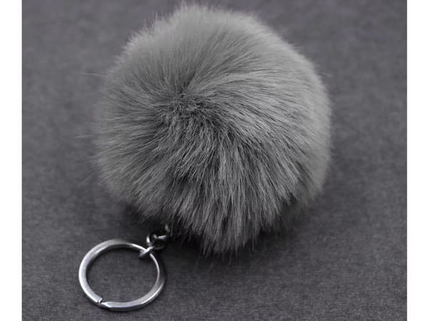 Inel cheie pandantiv sac pompon blană tinsel pentru genți de mână