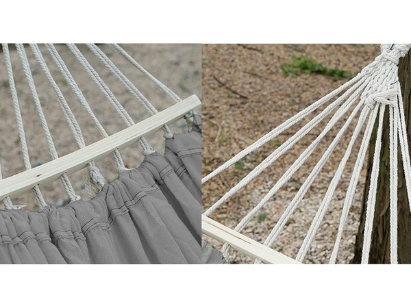 Dārza šūpuļtīkls karājas dubultā šūpuļtīkls spēcīgs xxl liels vāks ar virvēm