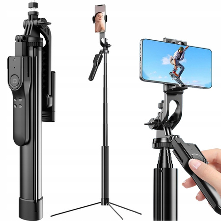 Palo para selfie soporte para teléfono trípode mando a distancia bluetooth 178 cm