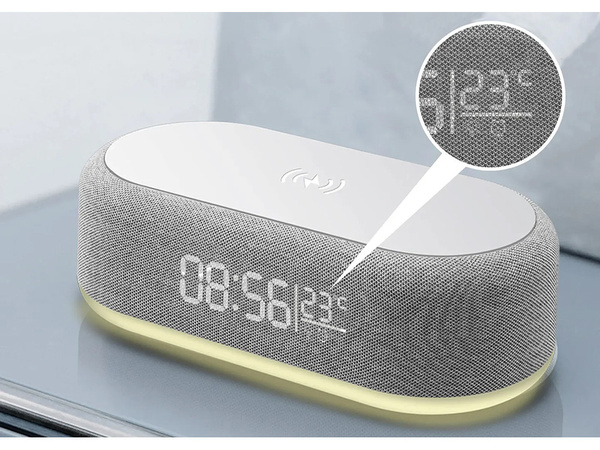 Ceas cu alarmă digitală termometru electronic încărcător cu inducție alarmă 2in1
