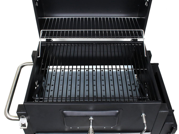 Söegrill kaks resti termomeeter kaane riiul tuhkapott suur