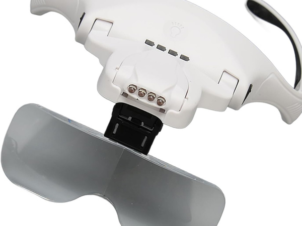 Naglavna lupa s 4 led diodami 3,5 precizna naglavna luč profesionalna