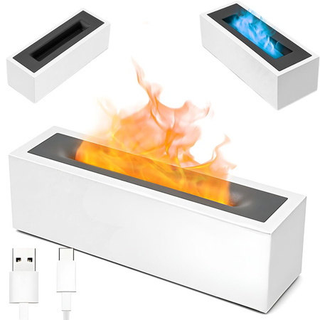 Nawilżacz powietrza led usb ultradźwiękowy płomień aromaterapia dyfuzor