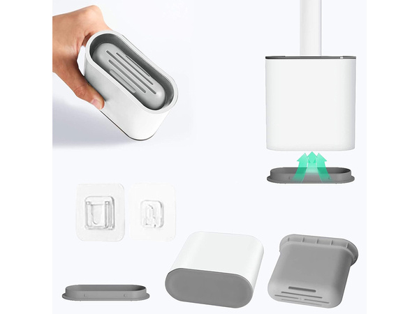 Silicone toilet brush for the bathroom leak-proof full base