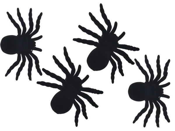 Halloween araña 4 piezas grandes decoración espeluznante