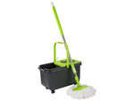 Mop rotativ rotativ 360 dispenser set găleată 2x tampoane din microfibră