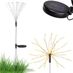 LAMPE SOLAIRE DE JARDIN LED SOUFFLEUSE FEU D'ARTIFICE SUR PIQUET POUR JARDIN