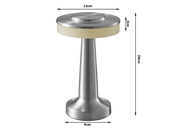 Nočné svetlo stolová dotyková lampa 3 krok spálne lampa bezdrôtová