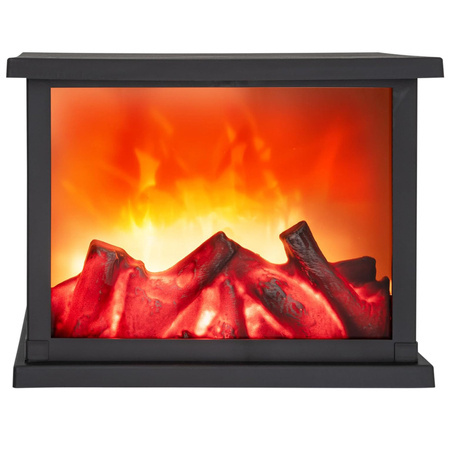 Fireplace led lantern with fire moving flame lamp