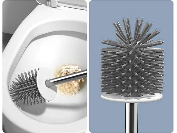 Perie de toaletă silicon wc set set dublu 2in1 toaletă