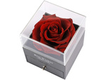 Immerwährende rose in einer box geschenkbox schmuck halskette schublade