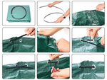 Sac de jardin sac de jardin ramasse feuilles conteneur d'herbe 120l solide grand