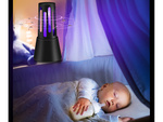 Lámpara insecticida para mosquitos insectos moscas uv eficaz 5w cepillo silencioso