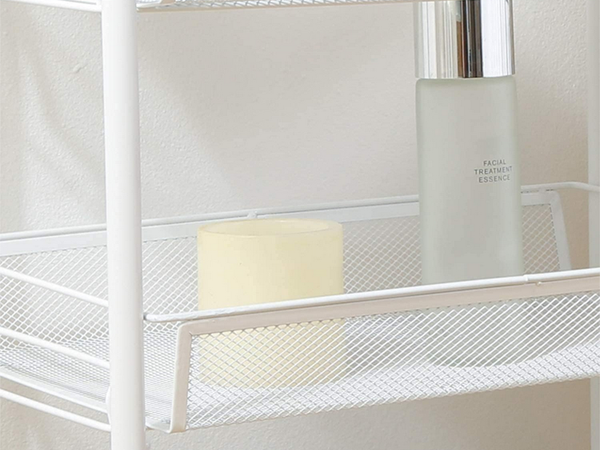 Étagère de salle de bain armoire de cuisine sur roulettes étagère métallique à trois niveaux 3