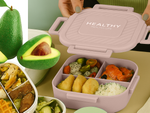 Lunchbox caja para el desayuno recipio para el desayuno y el almuerzo con separadores cubiertos