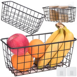Cesta colgante organizador metálico estante colgante cocina negro